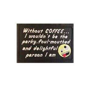 Hysterically funny embroidered patch w/cracking up googly-eyed tongue out emoji